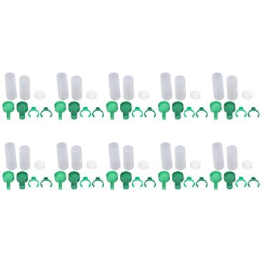 Imagem de Bird Cage Water Feeder Set Plástico Premium Grande Capacidade 140ml Dispenser de água e 150ml Alimentador de alimentos com clipes para papagaios Pombos Cockatiel Small Birds 10 Set