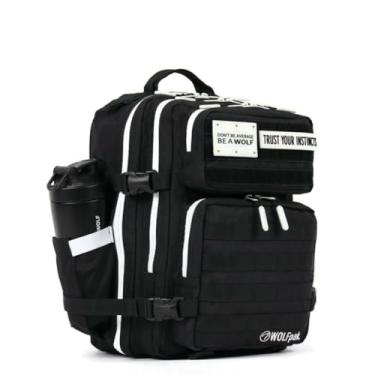 Imagem de WOLFpak Mochila 25L Alpha Black com detalhes brancos