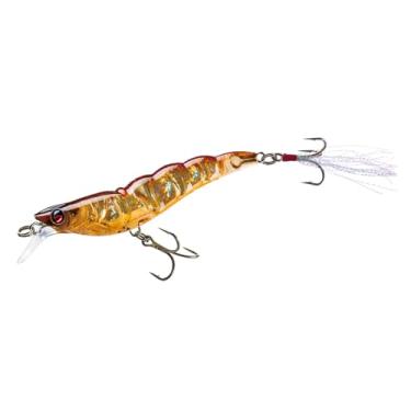 Imagem de Yo-Zuri R1161-HRT isca de camarão 3D de cristal para afundar lento, cervejeira holográfica ultra violeta, 70 mm