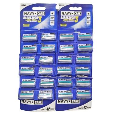 Imagem de Aparelho De Barbear Navy 3 Lâminas Cartela 24 Unidades