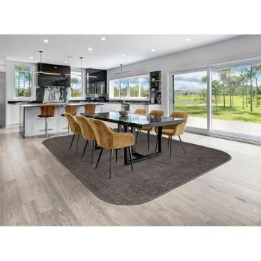 Imagem de Tapetes São Carlos – Tapete Elegant Orgânico #03 Dark Gray Cantos | Liso com Aparência de Viscose | Lavável, Macio e Sofisticado p/Sala Interna | 0,9cm x 2m x 3m