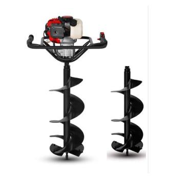 Imagem de Perfurador De Solo Gasolina Branco Bps52 + Broca De 20cm + Broca 25cm 