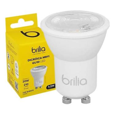 Imagem de Lâmpada mini dicróca led mr11 3,5w 2700k gu10 luz quente bivolt - bril