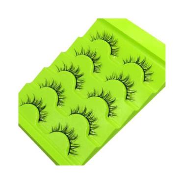 Imagem de Cílios Postiços Cat Eye 6D Wispy Natural Look Clear Band 5 6 Pares GRO