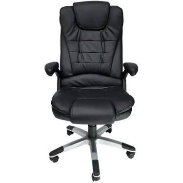 Imagem de Cadeira Office Mymax Presidente Confort, até 120kg, Em Couro Pu, Giratória, Preto