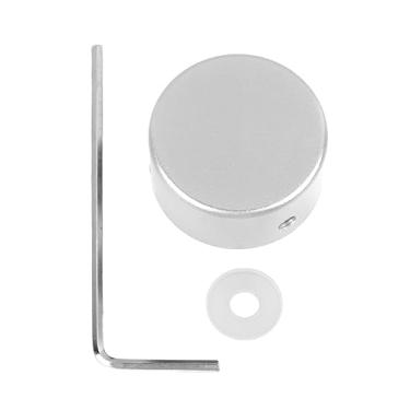 Imagem de Grcfumo Pedal Footswitch Topper, alta tampa da unha do pé de alumínio de alta dureza, tampa de proteção do pedal para pico de guitarra elétrica (Prata)