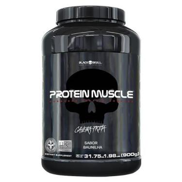 Imagem de Protein muscle 900 g - black skull (baunilha), BAUNILHA, 900 G