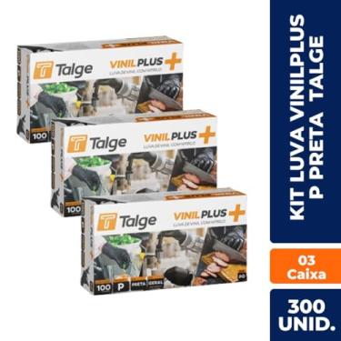 Imagem de Luva VinilPlus P Preta Descartável | Tamanho Pequeno | Caixa com 300 Unidades