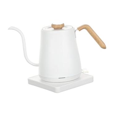 Imagem de Generic Chaleira elétrica tipo pescoço de ganso, presente para caldeira de água quente, chaleira para café, chá, visor de temperatura para amantes de cereais, Branco