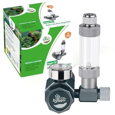 Imagem de Mini regulador de CO2 removível para aquário – Completo com contador de bolhas e função de válvula de retenção para estabelecer o sistema de CO2 no tanque de plantas aquáticas