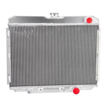 Imagem de Jepnriyo Substituição de radiador de alumínio de 4 fileiras para Ford Mercury Cougar/MUSTANG 5.0 5.8L Shroud Fan Relay Fits 1967-1970