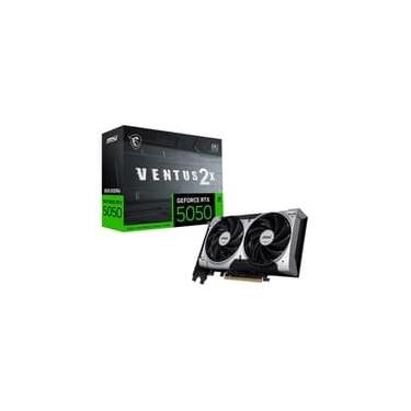 Imagem de Placa de Vídeo MSI GeForce RTX 5050 8G VENTUS 2X OC NVIDIA GeForce, 8GB GDDR6, 128 bits, 2617 MHz, DLSS 4, Ray Tracing - G5050-8V2C