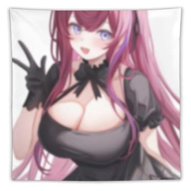 Imagem de LIEGBMEU Tapeçaria de biquíni sexy anime menina 152.4 cm x 152.4 cm interior exterior parede colcha arte decoração de tapeçaria caprichosa, AF242