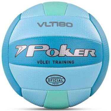 Imagem de Bola de Vôlei Training VLT 180 Poker, Azul, Verde