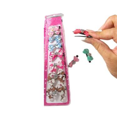 Imagem de Kit 40 Laços Cabelo Bico De Pato Infantil coloridos Atacado - Genérica