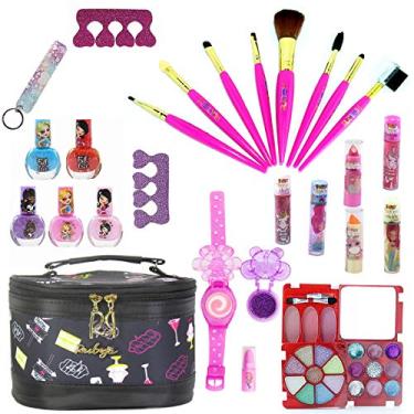 Imagem de Necessaire Kit Maquiagem Infantil Completo Pinceis MKI258