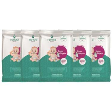 Imagem de KIT COM 5: Lenço Umedecido Limpa Chupeta, bico de mamadeira, mordedor, copo, talher e objetos de uso diário do bebê, Inphloral