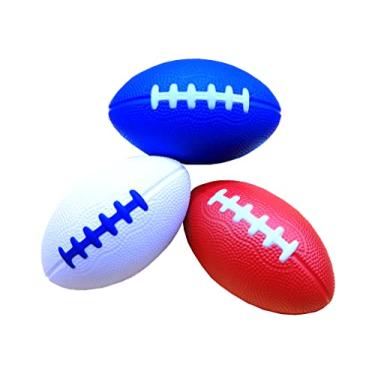 Imagem de LMC Products Pacote com 3 mini bolas de futebol de espuma para crianças - pequena, pequena, 12 cm de comprimento - Little Toy Football