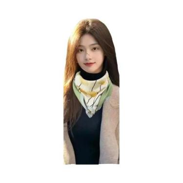 Imagem de Lenço Quadrado De Algodão Quente Feminino Fivela Magnética Triângulo P