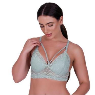 Imagem de Sutiã com Bojo de Tirinhas Renda Strappy Silvana - NAKA MODAS, P, Verd
