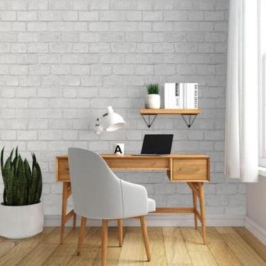 Imagem de Papel de Parede Santorini Tijolo Branco - 10m x 0.53m - Yulan