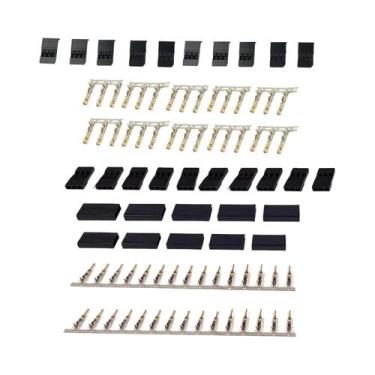 Imagem de Kit De Conector De Receptor Servo Jr Futaba 5 10 Pares Com Trava Macho