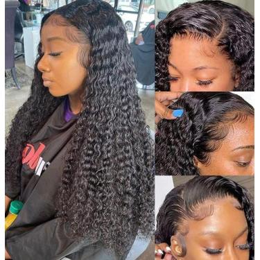 Imagem de Perucas frontais de renda Tascal Deep Wave 100% cabelo humano 22"