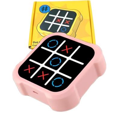Imagem de Jogo da Velha Eletrônico, Tic Tac Toe, Educativo Estimula Raciocínio Lógico, Memória, Console Digital, Xadrez Criativo (Rosa)