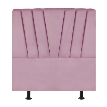Imagem de Cabeceira Estofada Cama Box Solteiro 90 Cm Louise Suede Rosa - Black H