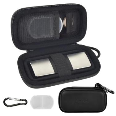 Imagem de Capa para monitor cardíaco compatível com monitor de ECG Kardiamobile / para Kardiamobile 6L/6L Max, caixa de viagem rígida para Alivecor Kardia Mobile 6L, caixa de comprimidos e mosquetão incluídos