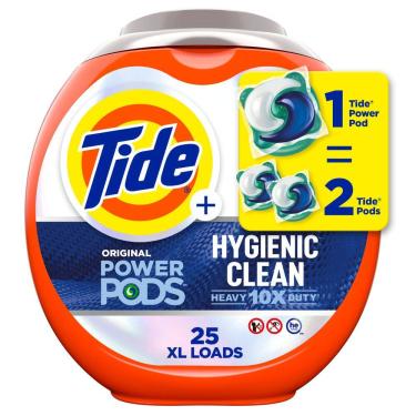 Imagem de Detergente para roupa Tide Hygienic Clean Heavy Duty 10x Power 25 pacotes