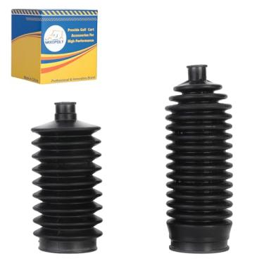 Imagem de Mixopoly Kit de vedação contra poeira de fole de direção de carrinho de golfe 1013035 101880001 para Club Car DS Gas and Electric 1997-up, conjunto de cremalheira de direção longa curta e bota de