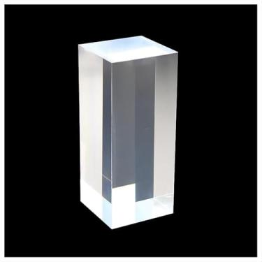 Imagem de Bloco De Exibição De Cubo Acrílico Transparente, Bloco De Exibição De Acrílico Cubo Transparente Sólido Figuras Reutilizáveis Blocos De Exibição Colecionáveis P, 4 * 4 * 12Cm