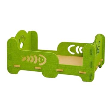 Imagem de MotiveTech Cama de feltro para gatos, casa para gatinhos, resistente a arranhões, fácil de montar, cama de descanso, para dormir em ambientes internos e, 52 Cm X 36 Cm X 25