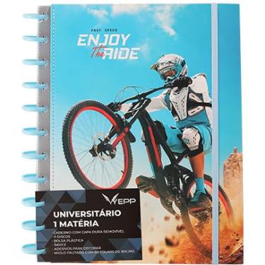 Imagem de Caderno Capa Dura Com Discos 80 Folhas Pautadas De Tamanho A4 27,5 * 20 CM (BICICLETA)