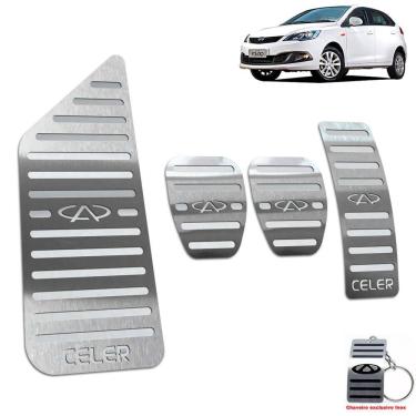 Imagem de Pedaleira + Descanso Chery Celer Manual 2013 Até 2018 Aço Inox