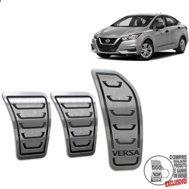 Imagem de Pedaleira Manual Aço Inox Nissan Versa 2021 Preto