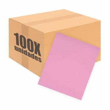 Imagem de Kit Com 100 Placas De Eva Escolar Seller - 48cm X 40cm, Rosa Claro