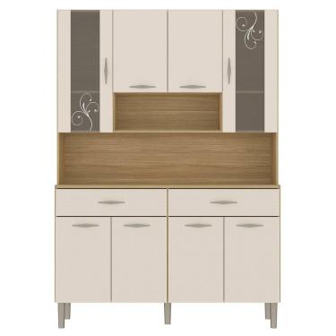 Imagem de Armário de Cozinha Compacta 121cm Bruna Plus Freijó/Soft Z06 - Mpozenato