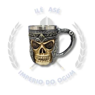 Imagem de Caneca Resina - Caveira Medieval