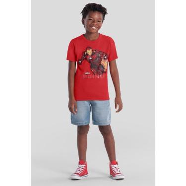 Imagem de Camiseta infantil menino dos Vingadores em gel Brandili