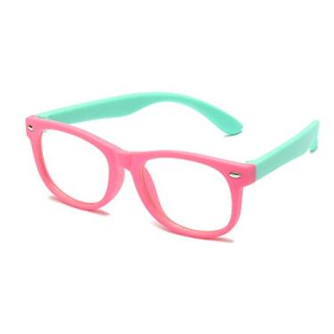 Imagem de Long Keeper Óculos de sol vintage clássicos polarizados inquebráveis para bebês, crianças, meninos e meninas, Armação verde rosa, Small