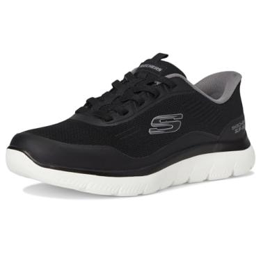 Imagem de Skechers Tênis masculino Summits Leyter Hands Free Slip-in, Preto/branco, 11 Wide