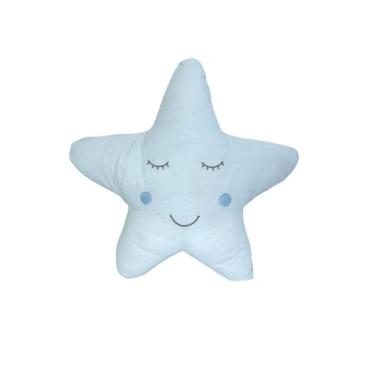 Imagem de Biramar Baby Almofada Estrela Bordada Com Carinha Azul Azul
