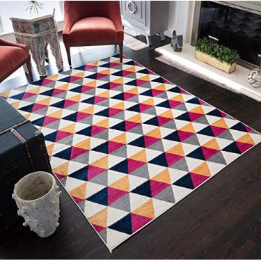 Imagem de CosmoLiving by Cosmopolitan Tapete da coleção Cyprus, 2,4 m x 3,5 m, Hexagon vermelho
