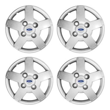 Imagem de Jogo calota aro 13 Ford Fiesta Ká Escort prata - GRID