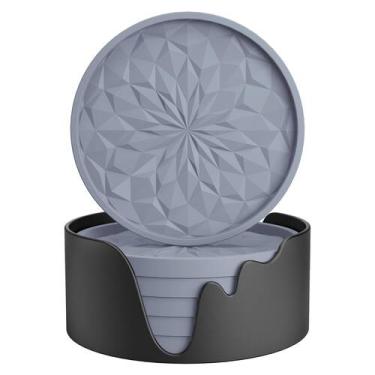 Imagem de Coasters ME.FAN de silicone com suporte pacote com 6 para uso quente o