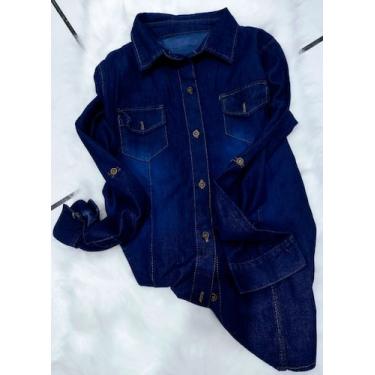 Imagem de Camisas jeans p até o g3 - Neidefashion, Azul, GG