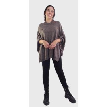 Imagem de Poncho com mangas e botões - Tomasini Tricot