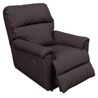 Imagem de Poltrona Reclinável Elétrica com Controle Kyoto Power Couro Tabaco - Gran Belo